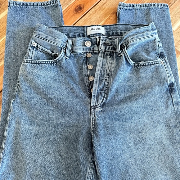 AGOLDE Riley High Rise Straight Jeans – Size 25 – 100% Cotton - Picture 4 of 9